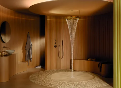 AQUAHALO von Dornbracht in der Strahlart AQUACIRCLE RAIN.